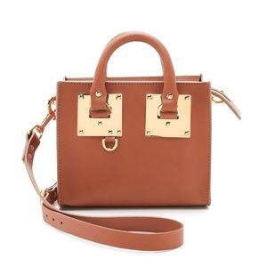 Sophie Hulme Tan Leather Crossbody Box Bag